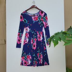 DB Moon Long Sleeve Floral Pocket Dress S